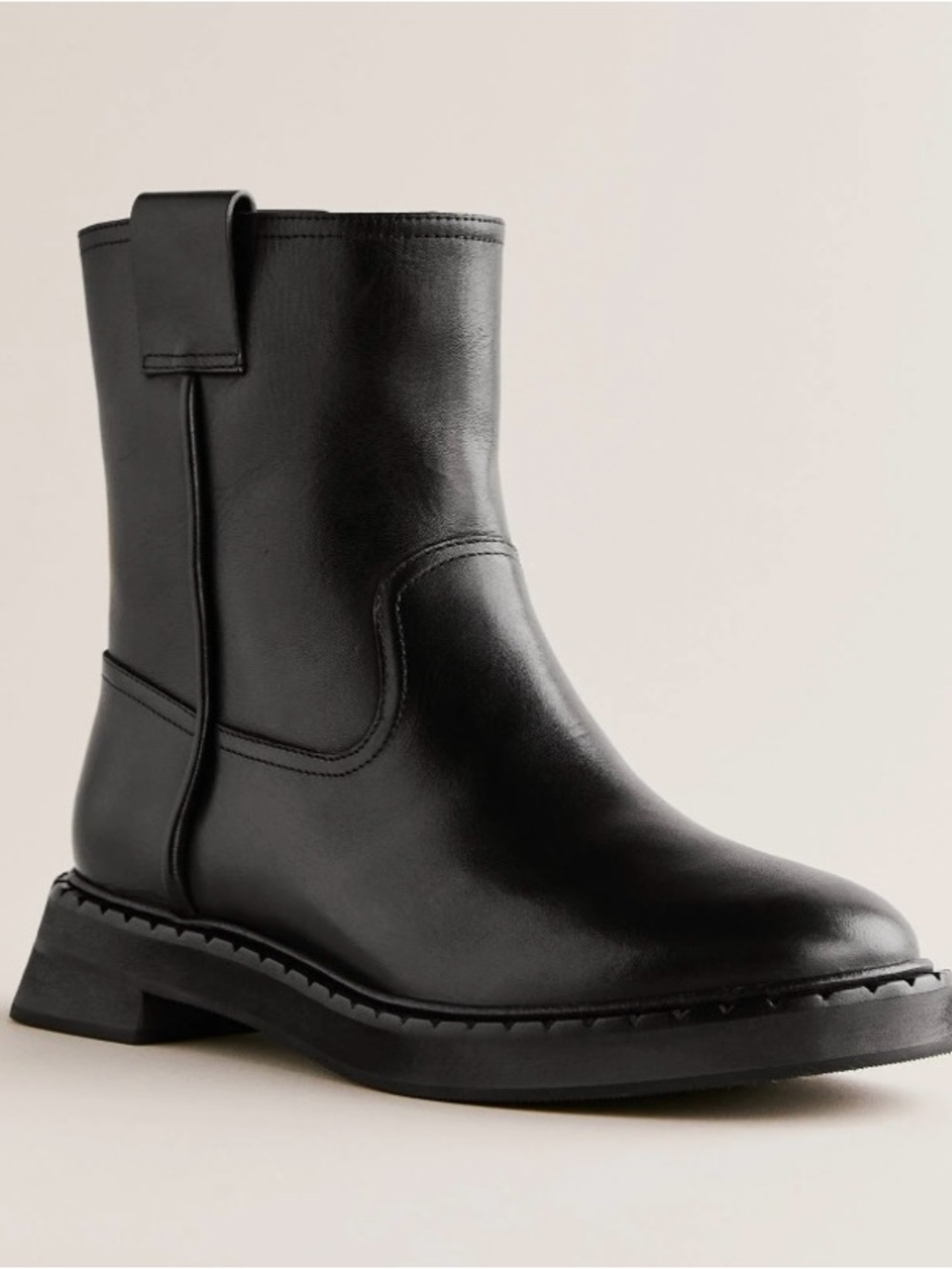 Reformation the Alexandra Classic Black Leather Women's Ankle Boots
